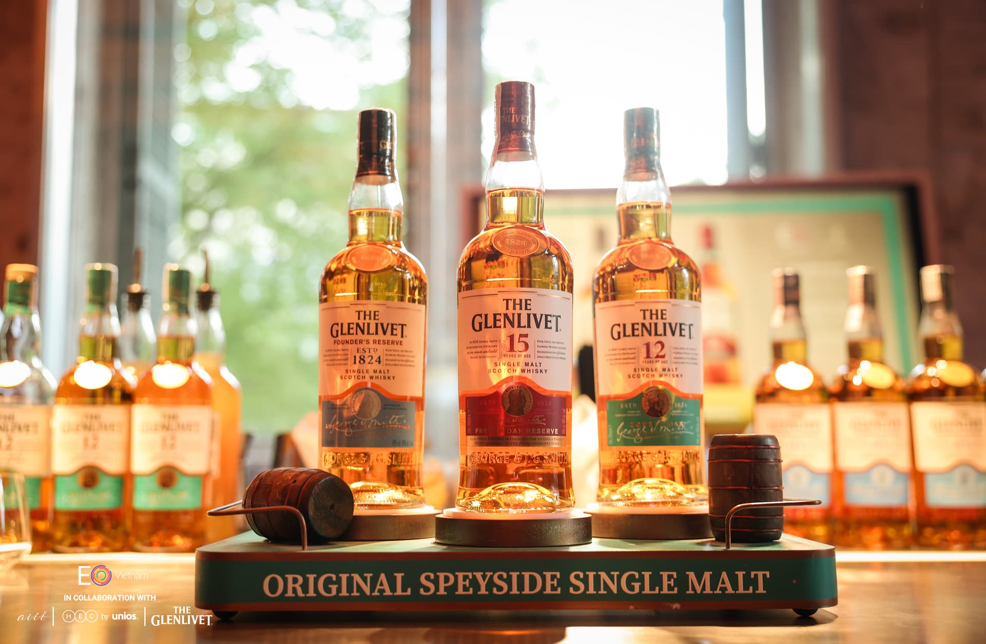 Glenlivet 18 Year Old at the EO Vietnam Handover Party, opened on the spot