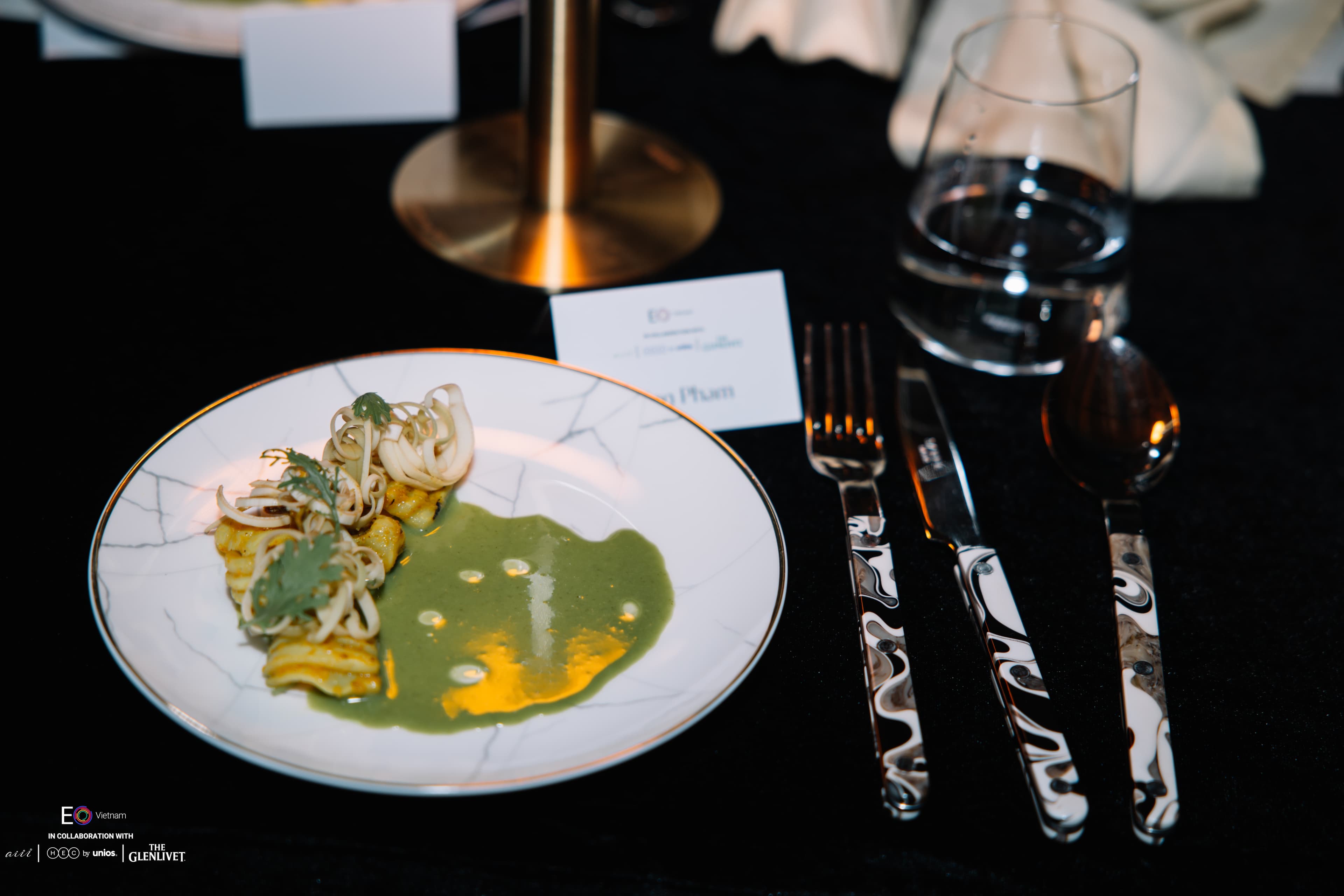 A second plated course by aiii House Saigon at the EO Vietnam Handover Party