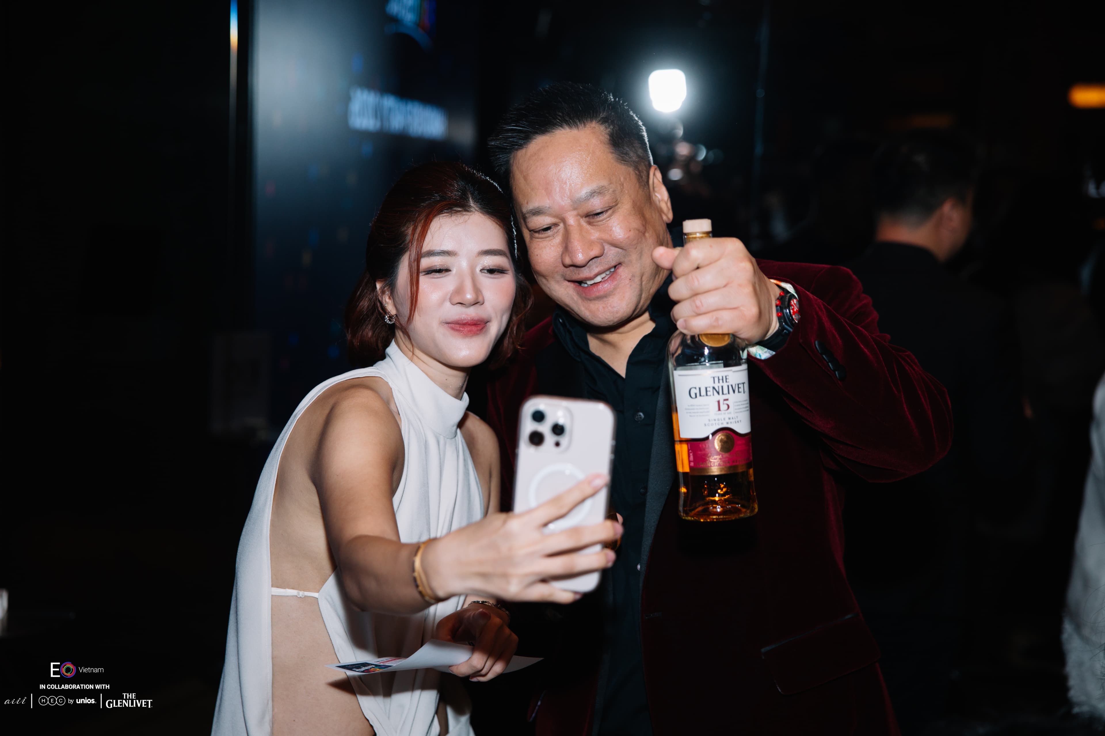 EO Vietnam members raising a Glenlivet toast at the handover celebration