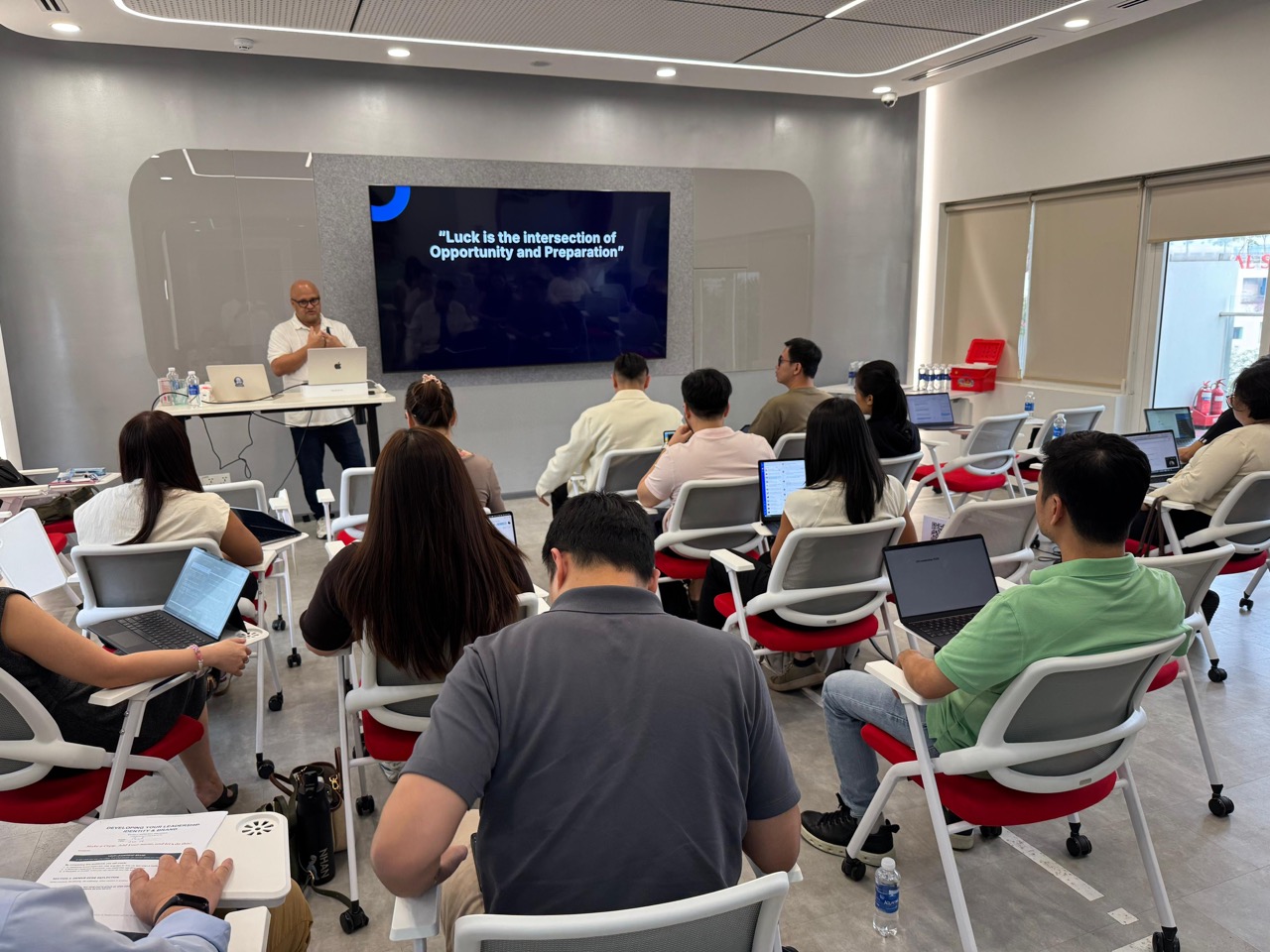 EO Vietnam members during the Developing Leadership Identity and Brand session