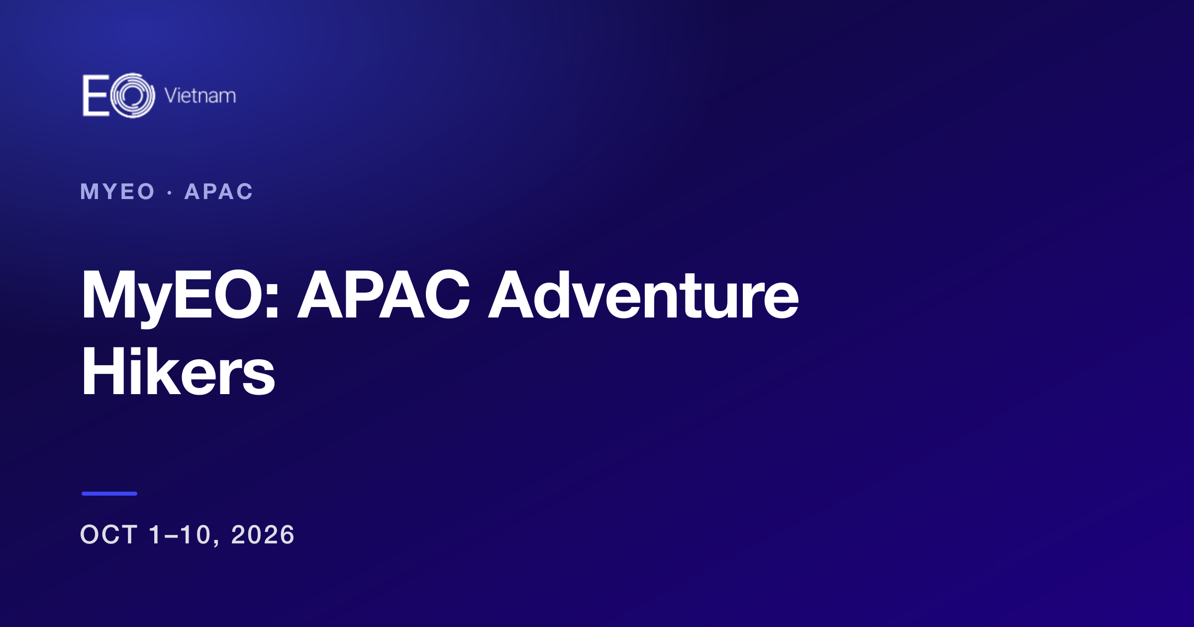 MyEO: APAC Adventure Hikers